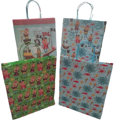 Pungă cadou Pirați 42 x 32 x 11cm 1buc Selectare design aleatorie