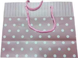 Rosa Papier-Geschenktüte 23x10x18