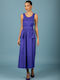 Summer Midi Dress for Wedding Christening Purple