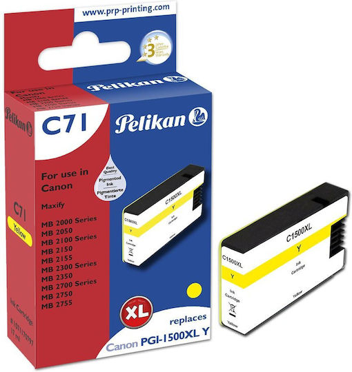Pelikan Compatible Inkjet Printer Ink Canon C71 PGI1500XL 76ml Yellow 1pcs
