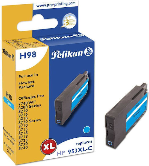 Pelikan Compatible Inkjet Printer Ink Package HP F6U16AE HP953XL 550 Pages Cyan 1pcs