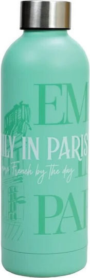 Gim Emily In Paris Kids Water Bottle Thermos Stainless Steel Gray 530ml