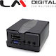 Lm Digital Lm Усилвател Автомобилен Усилвател 4 канала×60W и Регулиране на Бас и Високи