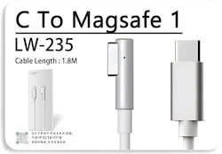 Leewello USB 2.0 USB-C male - Magsafe 1/2 1.8m (lw-235) Leewello USB 2.0 USB-C male - Magsafe 1/2 1.8m (lw-235)