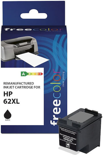 Freecolor Πακέτο Συμβατών Μελανιών Εκτυπωτή InkJet HP 62XL Μαύρο 1τμχ