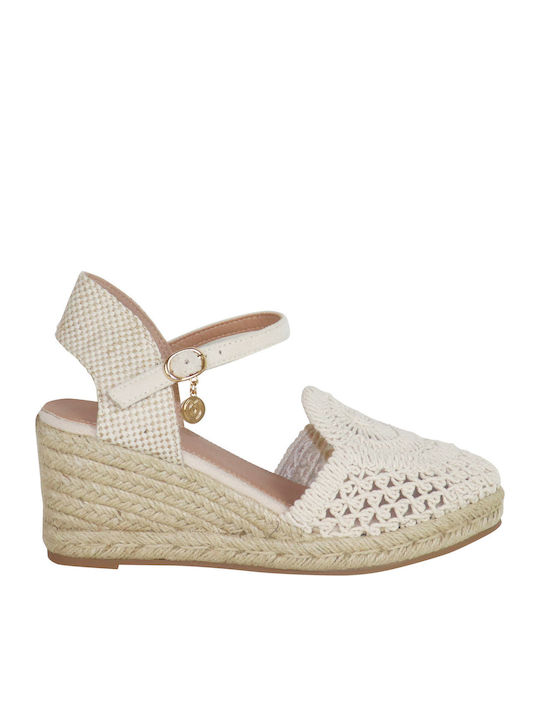 Migato Damenplattformen im Espadrilles-Stil Beige