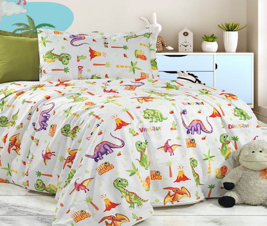 MayHome Set Kids Duvet Cover Single with Pillowcase Cotton Multicolored 160x240cm