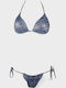 Set Bikini με Αφαιρούμενη Ενίσχυση Animal Print Μπλε