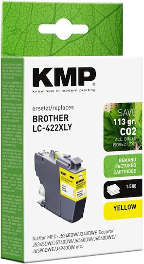 KMP Συμβατό Μελάνι Εκτυπωτή InkJet Brother LC422XLY 20ml Κίτρινο 1τμχ