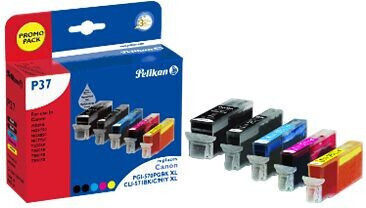 Pelikan Compatible Inkjet Printer Ink Package Canon P37 900 Pages 14ml Yellow 5pcs