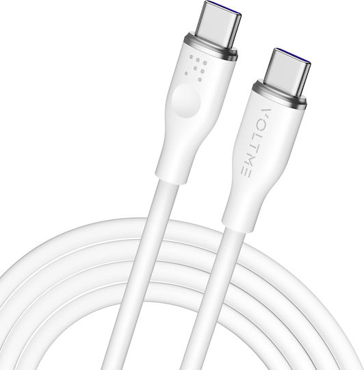 Voltme USB 2.0 Cable USB-C male - USB-C 100W PD Πράσινο 1.8m C2036