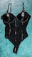 Ophelia's Dream Lingerie Sheer Bodysuit Leather Details 10h1118