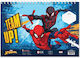 Spiderman Zeichenblock 23x33cm 40 Blatt Aufkleber Schablonen 508554