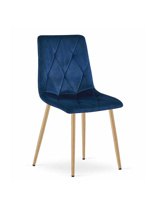 Libra Kitchen Velvet Chair Navy Velvet 60x40x50cm