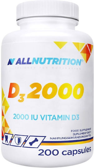 AllNutrition D3 Витамин за Здравето на костите 2000иу 200 софтджел