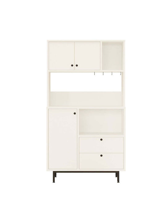 Μπουφές White από Ξύλο & Μέταλλο White 88x35.5x161.2cm