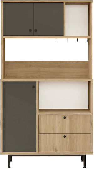 Μπουφές από Ξύλο & Μέταλλο Oak-anthracite 88x35.5x161.2cm