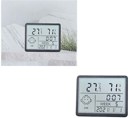 Clock Настолен Часовник Сив 0115042