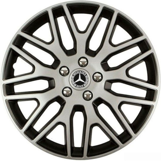 Versaco Car Hubcap Set Dakar with Mercedes Benz Emblem 14" 4pcs Silver