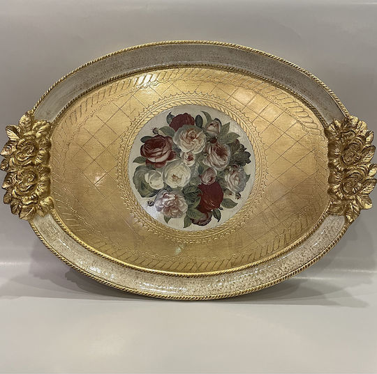 Διακοσμητικός Δίσκος Hölzernes Oval 52x37cm 1Stück