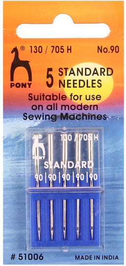 Machine Needles for Regular Fabrics No.90, 5 Pieces