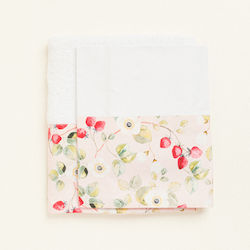 Beauty Home Strawberry Flowers Christening Oilcloths 3 Pieces