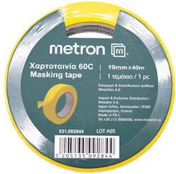 Metron Χαρτοταινία 60c 19mmx40m Κίτρινη