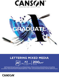 Μπλοκ Canson Graduate Letter.mixed Media Α3 200gr