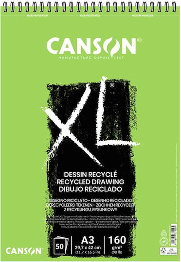 Bloc de schiță reciclat Canson XL A5 160gsm 25 coli