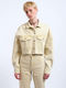 Women's Jean Jacket for Spring or Autumn Buff Yellow