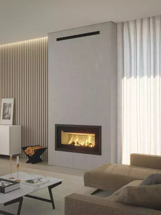 Norfire Design Norfire Wood Fireplace Insert with Straight Window 13kW