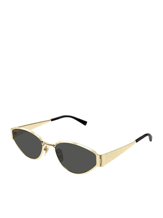 Gucci Unisex Sunglasses with Gold Metal Frame a...