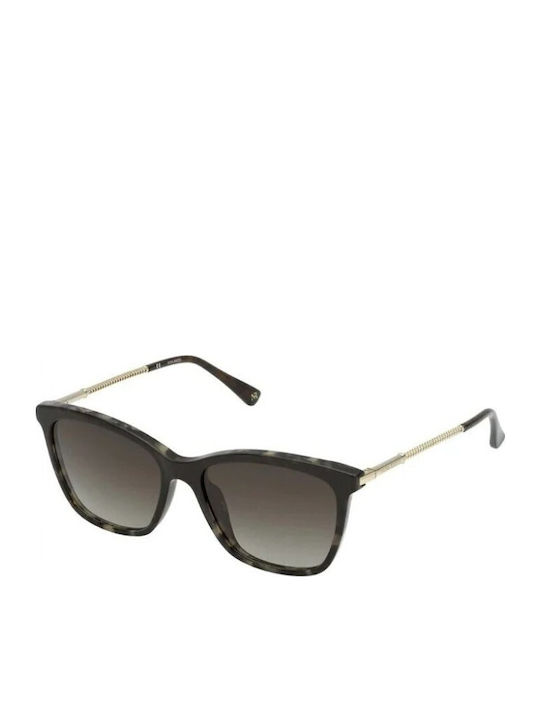 Nina Ricci Damen Sonnenbrille mit Gray Kunststoff Gestell und Gray Linse