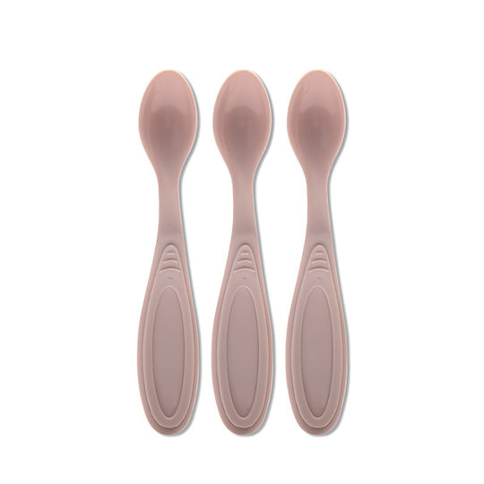 Lorelli Baby Set with Spoons made of Plastic for 6+ months Pink 3pcs