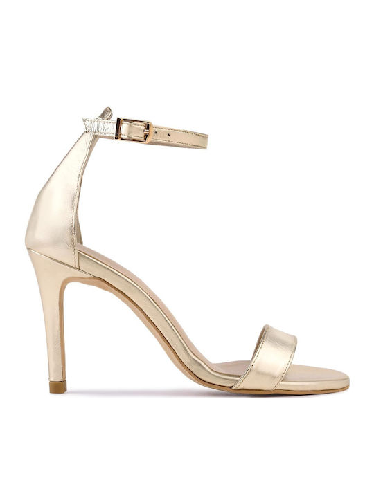 Sagiakos Leather Gold Sandals
