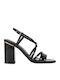Sandalen aus Lackleder Schwarz