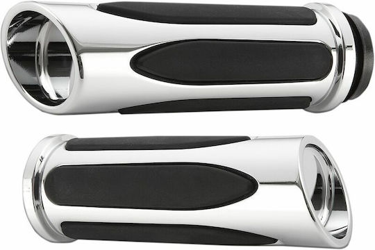 Arlen Ness Griffe Geschlossene Lenker 25,4 mm Länge: 13,5 cm Tiefer Schnitt Gasgriff Hard 07-052 Silber Chrom