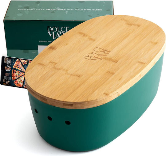 Dolce Mare Cutie de pâine cu capac Plastic Verde 38.1x25.4x15.2cm