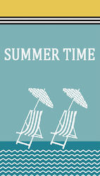 Πετσέτα Θαλάσσης Βαμβακερή Βελουτέ 86x160 Home Care Summer Time