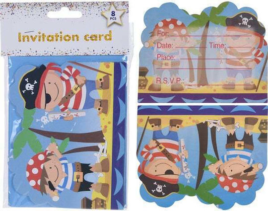 Kinderparty Einladungspapier Set/8 Boot