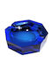 Kristallaschenbecher Blau Varadero 18x18x5 cm