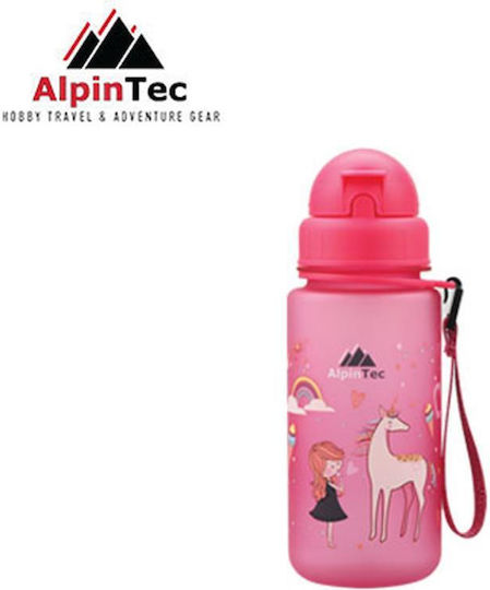 AlpinPro Πλαστικό Παιδικό Παγούρι Ροζ 400ml