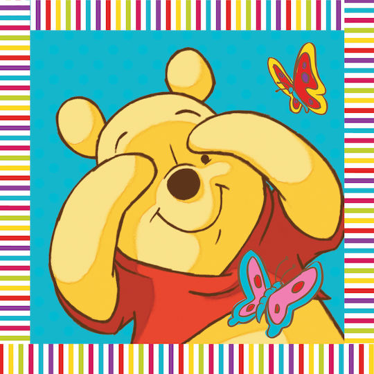 Disney Kids Washcloths 100% Cotton 30x30cm Winnie 01 Digital Print Dimcol