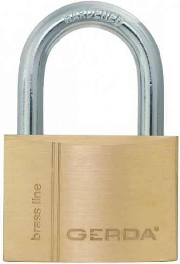Gerda Padlock Bronze Vorhängeschloss Messing mit Schlüssel 60mm 2Stück