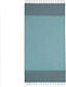 Prosop Hammam cu modele geometrice, franjuri, bumbac, 180x100cm, verde mentă, gri