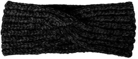 Women's Stamion Knitted Chenille Headband 111005-black Black