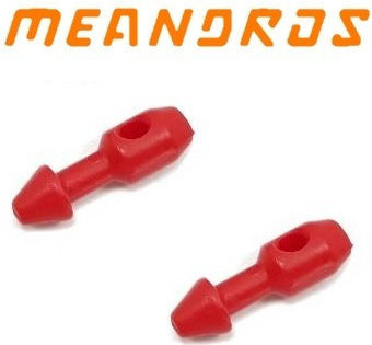 Meandros Plastic Beads Tied Bands 2pcs Red