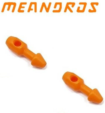 Meandros Plastic Beads for Tied Bands 2pcs Orange