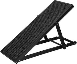 Rampă câini pisici 3 niveluri ajustabile 42-59cm antiderapant lungime 103cm negru