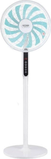 Hoomei Pedestal Fan 60W with a 40cm Diameter Remote Control White